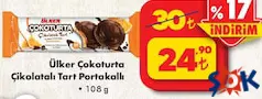 ÜLKER ÇOKOTURTA ÇİKOLATALI TART PORTAKALLI 108 G